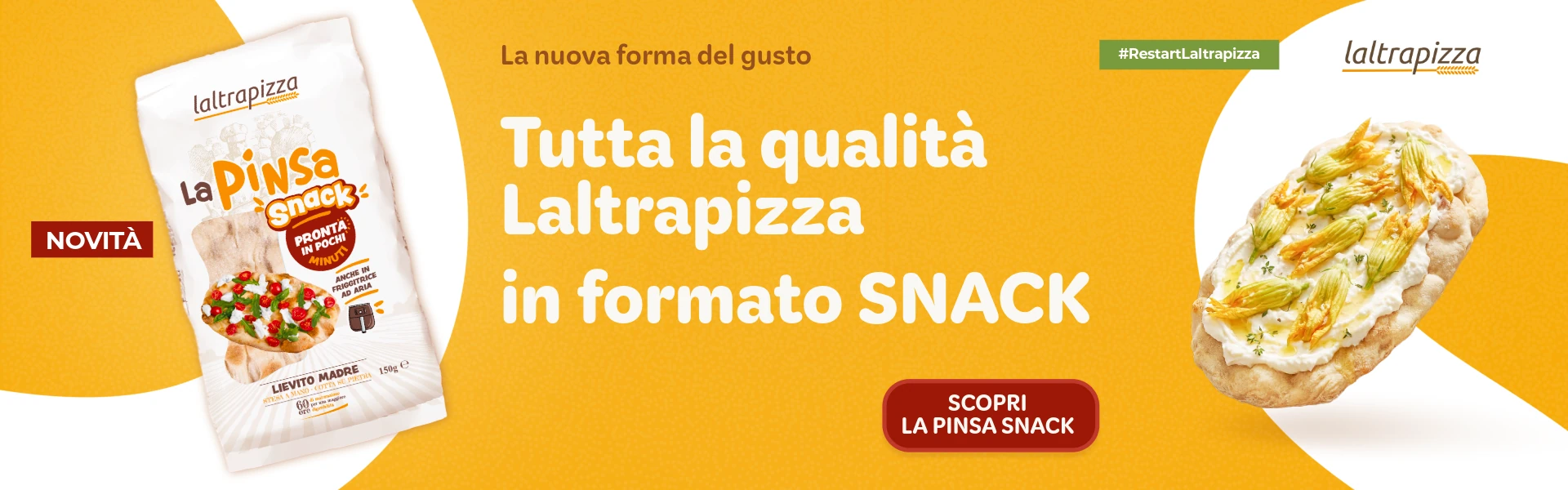 Novità: Pinsa Snack, tutta la qualità Laltrapizza in formato SNACK